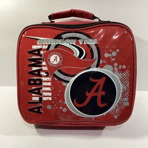 Alabama Roll Tine Canvas Insulated Bag With Handle Red Nortwestern Pre-Owned